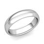 Customized Wave Comfort Fit Wedding Band Ring in Gold or Platinum
