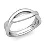Customized Infinity Wedding Band Ring in Gold or Platinum