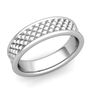 Customized Diamond Cut Wedding Band Ring for Men or Women in Gold or Platinum