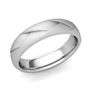 Customized Love Folding Comfort Fit Wedding Band Ring in Gold or Platinum