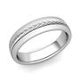 Customized Garland Comfort Fit Wedding Band Ring in Gold or Platinum