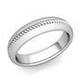 Customized Cable Wedding Band Ring for Men or Women in Gold or Platinum