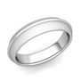 Customized Circle Wedding Band Ring for Men or Women in Gold or Platinum
