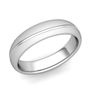 Customized Wave Comfort Fit Wedding Band Ring in Gold or Platinum
