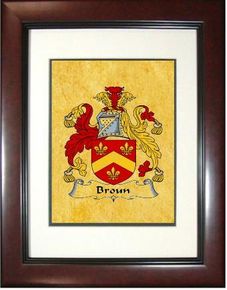 Broun Coat of Arms Framed Print