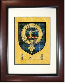 Cree Tartan / Clan Badge Framed Print