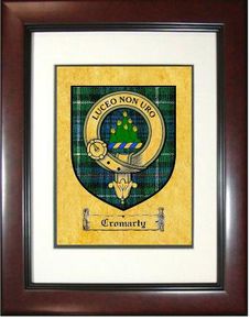 Cromarty Tartan / Clan Badge Framed Print