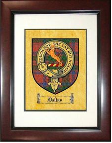 Dallas Clan Mackintosh Tartan / Clan Badge Framed Print