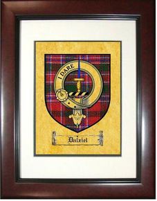 Dalziel Tartan / Clan Badge Framed Print