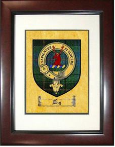 Day Tartan / Clan Badge Framed Print