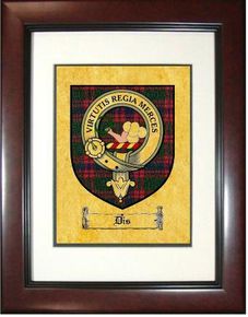 Dis Tartan / Clan Badge Framed Print