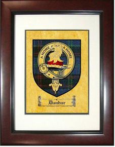 Dunbar Clan Home Tartan / Clan Badge Framed Print