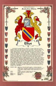 Elliot Surname History & Family Crest