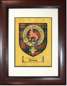 Fersen Tartan / Clan Badge Framed Print