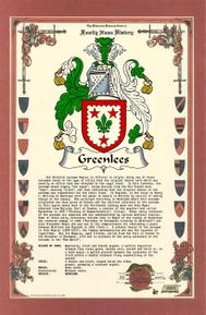 Greenlees Surname History & Family Crest