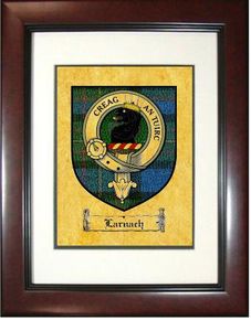 Larnach Tartan / Clan Badge Framed Print