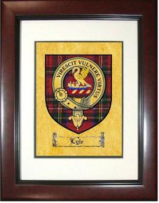 Lyle Tartan / Clan Badge Framed Print