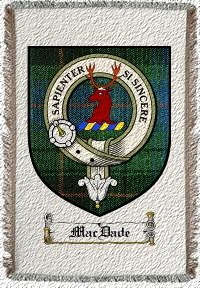 Macdade Clan Badge Throw Blanket