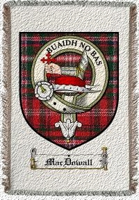 Macdowall Clan Badge Throw Blanket