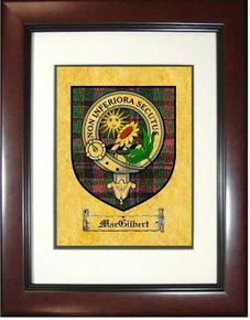 Macgilbert Tartan / Clan Badge Framed Print