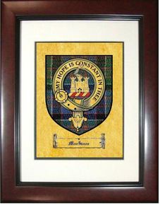 Macisaac Tartan / Clan Badge Framed Print