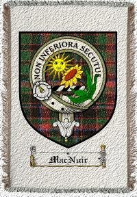 Macnuir Clan Badge Throw Blanket