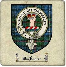 Macrobert Clan Robertson Clan Badge Marble Tile