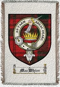 Macwhirr Clan Badge Throw Blanket