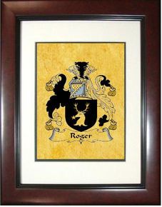 Roger Coat of Arms Framed Print