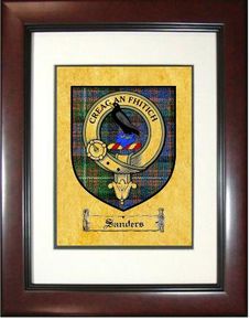 Sanders Clan Macdonnell Tartan / Clan Badge Framed Print