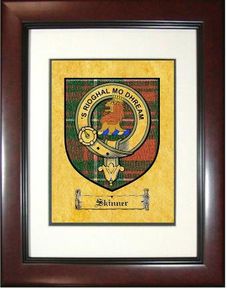 Skinner Tartan / Clan Badge Framed Print