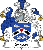 Swan Family Crest / Swan Coat of Arms JPG Download