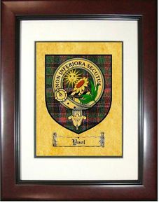 Yool Tartan / Clan Badge Framed Print