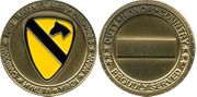 1st Cav Enamel Challenge Coin 1 1/2