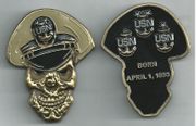 2-1/2" Navy Master Chief Petty Officer Skull