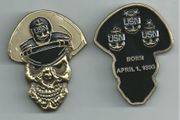  2-1/2" Navy Senior Chief Petty Officer Skull