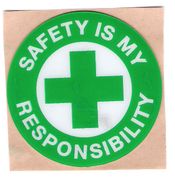 2" Diameter. NAVY SAFETY HARDHAT STICKER