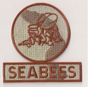 3-Color Desert Camo seabee Patch (gun Left)
