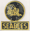 3-Color Gold Navy digital Camo seabee Patch(right side)