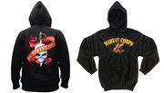 80253 BLACK INK - MARINES 5-COLOR SKULL/RIBBON HOODIE
