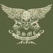 80385 BLACK INK USMC DEATH BEFORE DISHONOR T-SHIRT