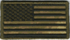 A-TACS FG (Foliage Green) AMERICAN FLAGS -  FORWARD VERSION WITH VELCRO(r)