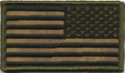 A-TACS FG (Foliage Green) AMERICAN FLAGS - REVERSED VERSION WITH VELCRO(r)