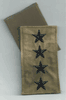 A-TACS NAVY OFFICER RANK 0-10-RADM, 3 3/4 inches by 2 inches with Velcro(r) backing. OLIVE DRAB THREAD