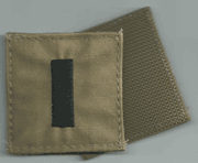 A-TACS NAVY OFFICER RANK 02-LTJG, BLACK THREAD   with Velcro(r) backing.