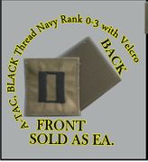 A-TACS NAVY OFFICER RANK 03-LT,  BLACK THREAD  with Velcro(r) backing.