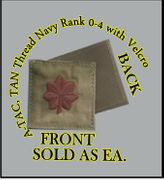 A-TACS NAVY OFFICER RANK 04-LCDR, BROWN THREAD with Velcro(r) backing.