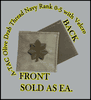 A-TACS NAVY OFFICER RANK 05-CDR, COYOTE thread  with Velcro(r) backing.