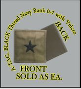 A-TACS NAVY OFFICER RANK 07-RDML, BLACK THREAD  with Velcro(r) backing.
