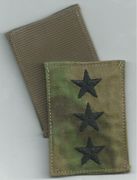 A-TACS NAVY OFFICER RANK 09-RADM, 2 7/8 inches by 2 inches with Velcro(r) backing. OLIVE DRAB THREAD